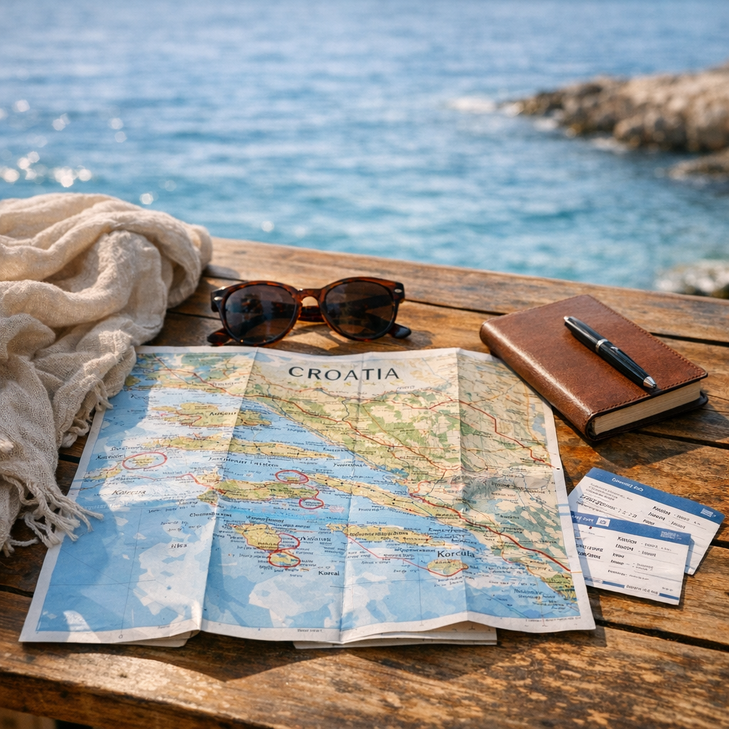 La Carte touristique de Croatie : villes, îles et itinéraires