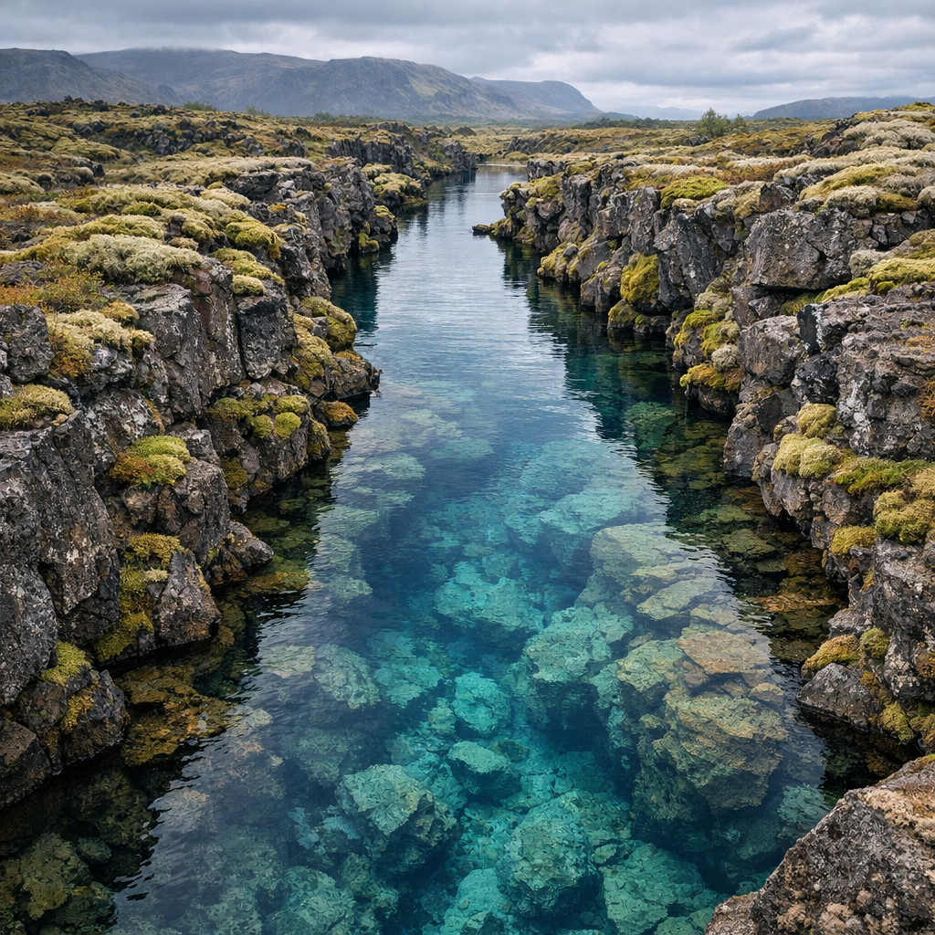 La faille islandaise se découvre entre Þingvellir et Silfra