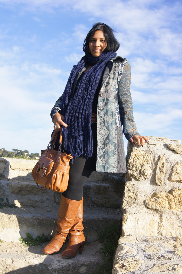 Comment porter le manteau patchwork ?