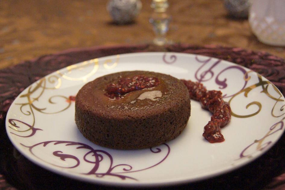 Recette du coulant au chocolat aux framboises