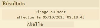 Tirage au sort Prentu