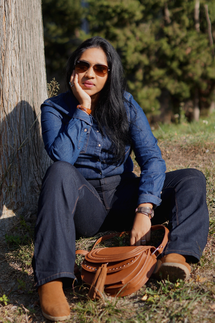 Hema_pose_ses_valises_look_fashion_denim_rayban_8