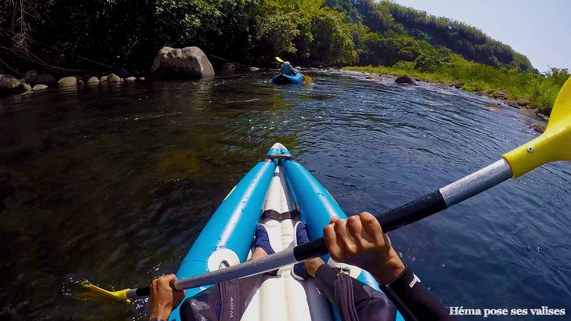 Mono kayak à l'île de La Réunion